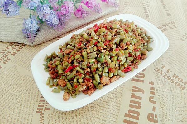 酸豆角炒肉末的做法图解7
