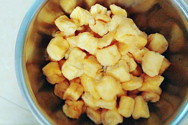 麻辣油菜豆腐泡的做法图解2