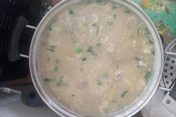 猪肝粉肠瘦肉粥的做法图解4
