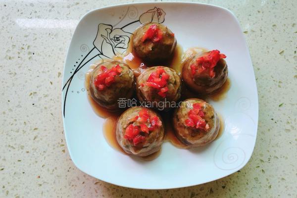 香菇酿肉的做法图解8