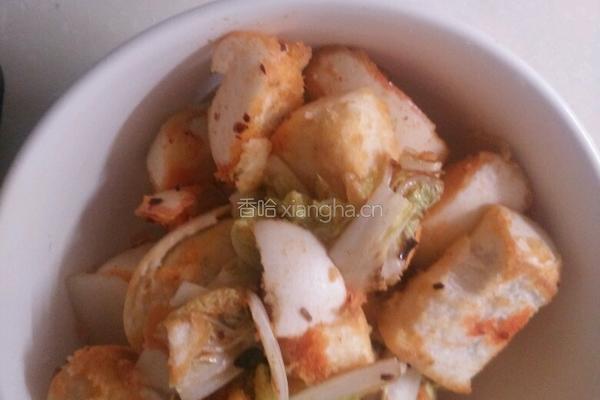 白菜炒馍块的做法图解8
