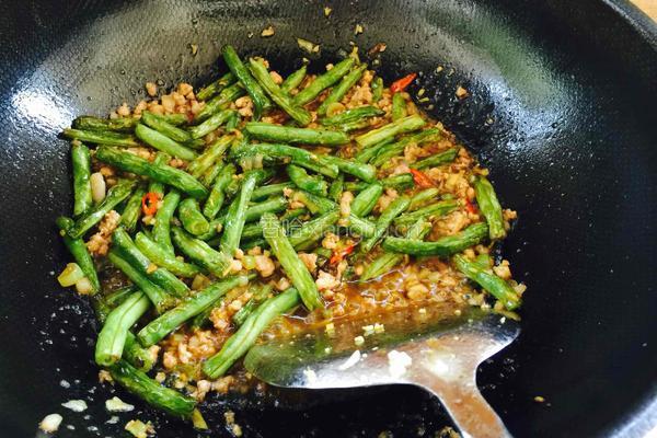 干煸豆角（肉沫版）的做法图解7