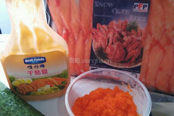 青瓜蟹子沙律的做法图解1