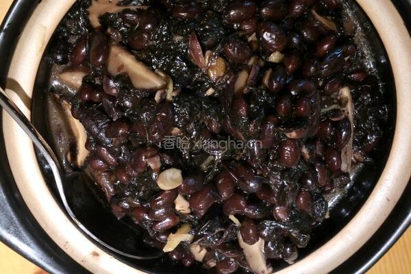 黑豆焖紫菜的做法图解5