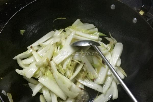 醋溜娃娃菜的做法图解4