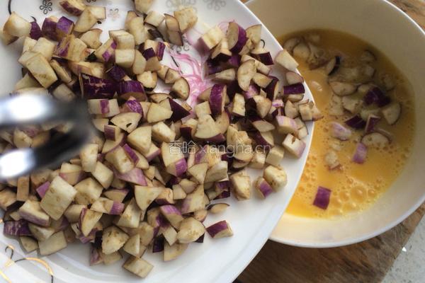 茄子煎蛋的做法图解4