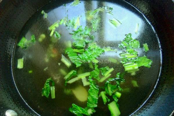 青菜面的做法图解4