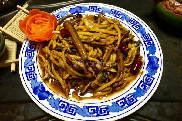 茭白炒鳝丝的做法图解13