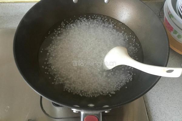 西瓜牛奶西米露的做法图解4