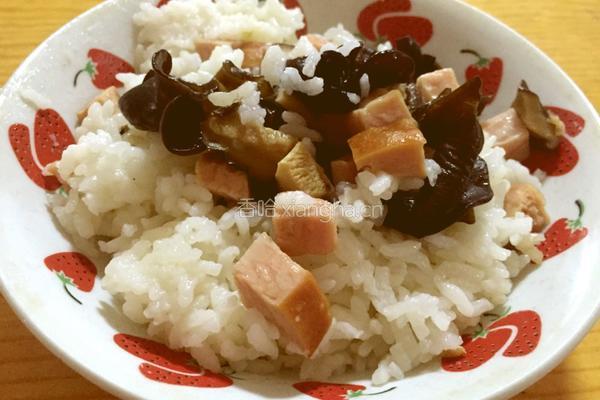 火腿菌菇焖饭的做法图解13