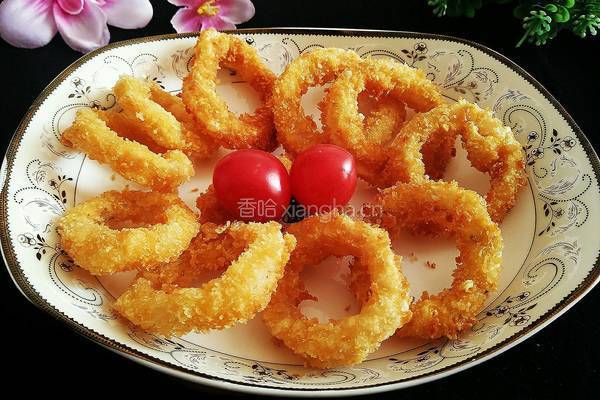 酥炸鱿鱼圈的做法图解6