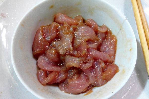 白瓜炒肉的做法图解3