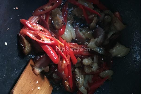 茭白炒腊肉的做法图解5