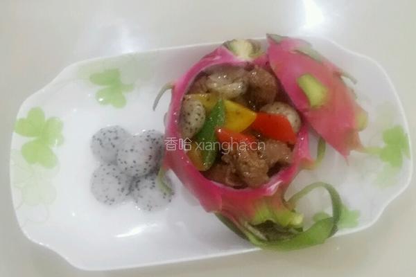 火龙果炒牛柳的做法图解6
