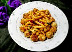鹌鹑蛋烧白玉菇
