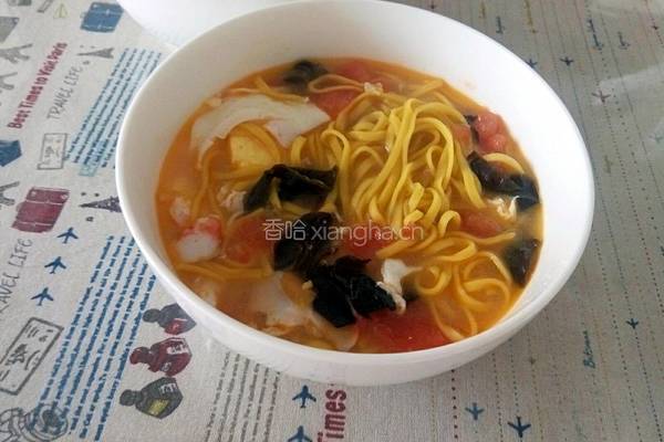 番茄汤面的做法图解6