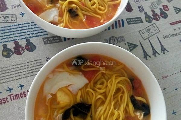 番茄汤面的做法图解5