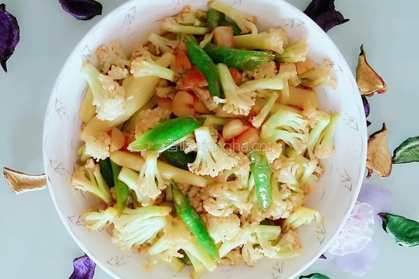 尖椒有机菜花的做法图解7