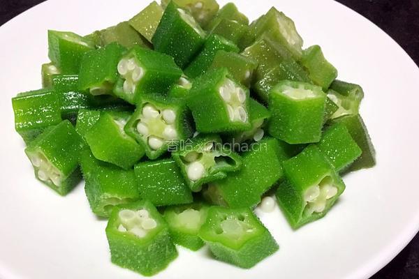 白灼秋葵的做法图解3