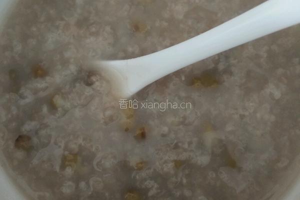 大米绿豆粥的做法图解3