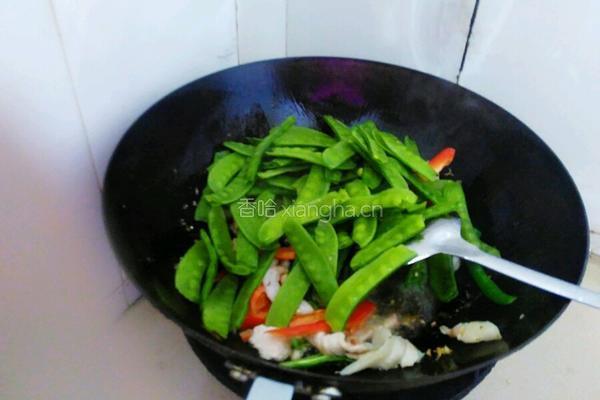 猪肉炒荷兰豆的做法图解6