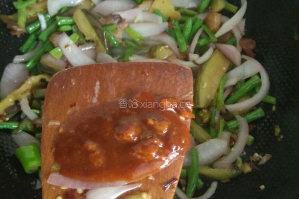 豆角炒茄条的做法图解5
