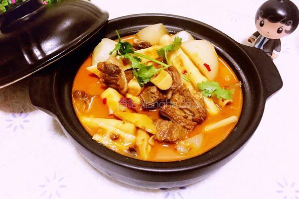 白萝卜笋子烧牛腩的做法图解15