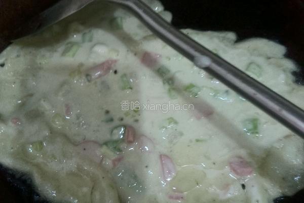 葱花火腿饼的做法图解3