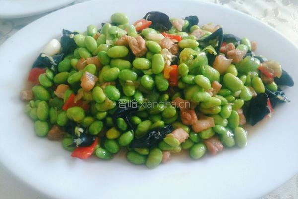 毛豆木耳彩椒肉丁的做法图解6