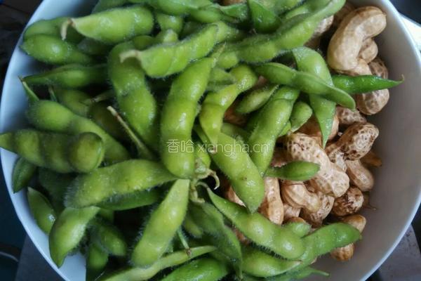 煮花生毛豆的做法图解2