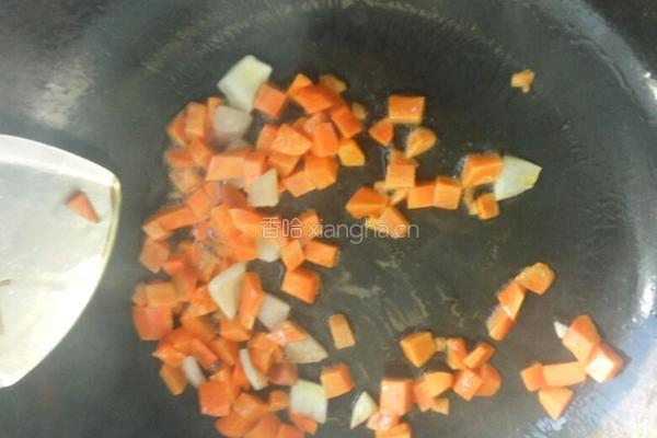 火腿炒毛豆的做法图解3