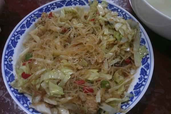 粉丝包菜的做法图解4