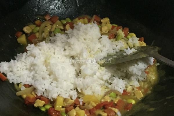 咖喱鸡肉焗饭的做法图解7