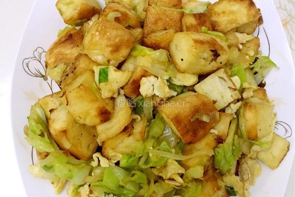炒饼子鸡蛋的做法图解4