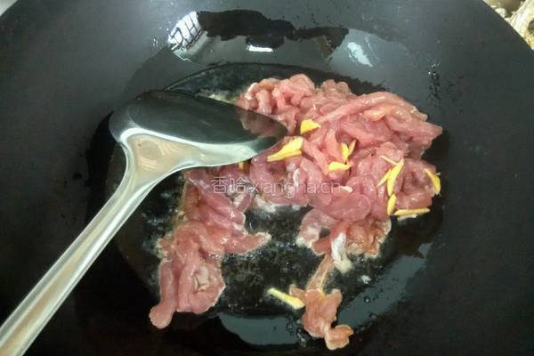 蒜苔炒肉丝的做法图解5