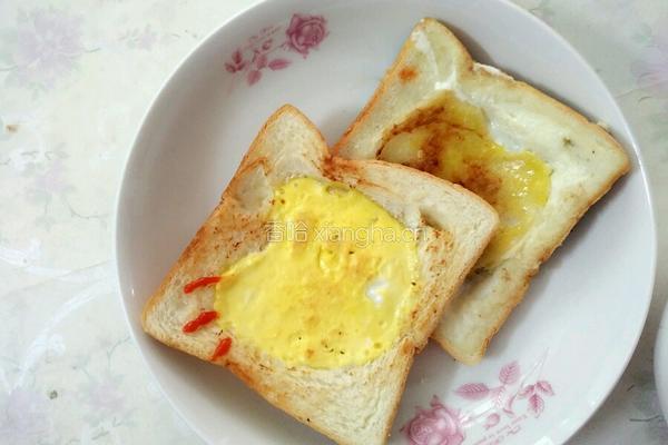 鸡蛋煎面包片的做法图解6