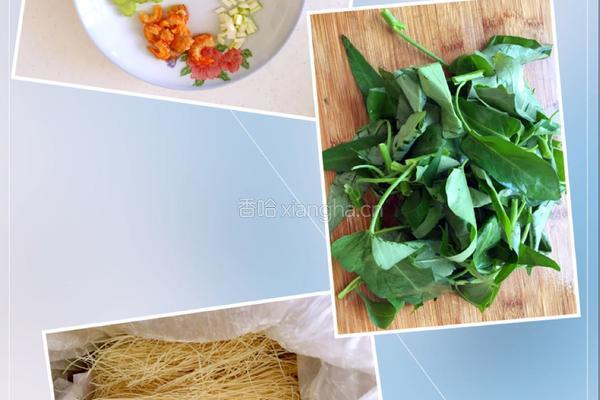 虾仁鸡蛋面线糊的做法图解1