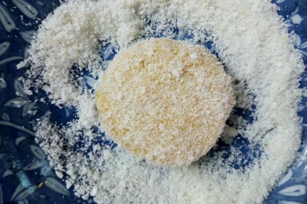 椰香红薯饼的做法图解5