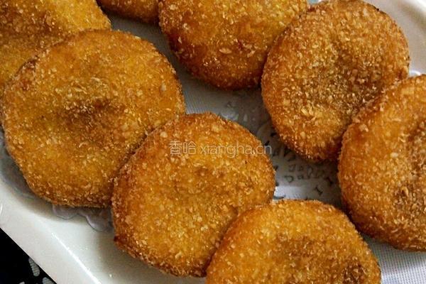 椰香红薯饼的做法图解8
