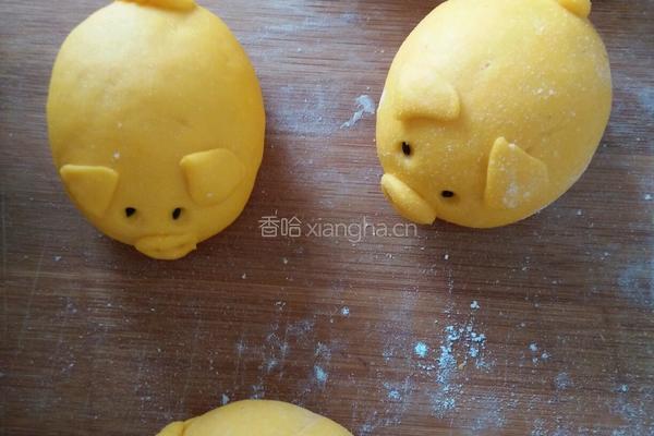 黄金小猪豆沙包的做法图解11