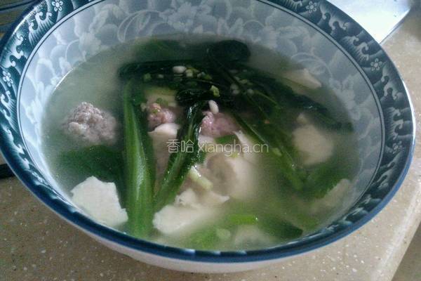 芥菜肉丸豆腐汤的做法图解5