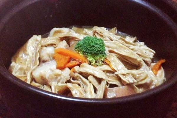 腐竹豆鼓煲五花腩的做法图解4