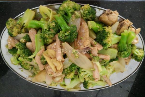 西兰花炒鸡翅猪扒肉的做法图解10