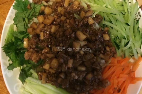 杏鲍姑肉酱面