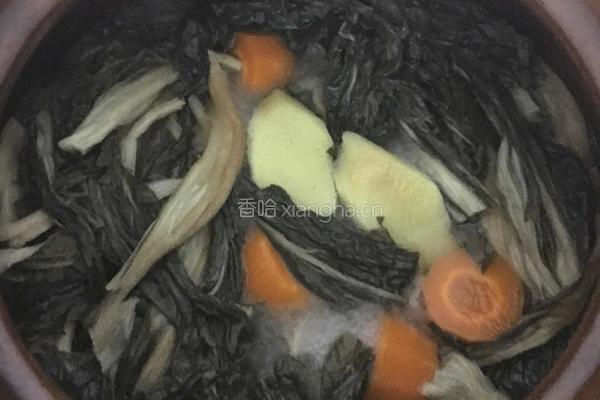 龙骨菜干汤（沙煲法）的做法图解5