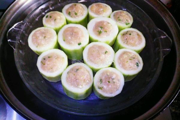 水丝瓜酿鸡肉的做法图解7