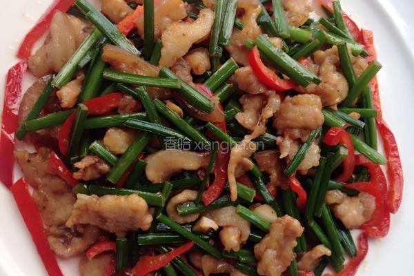 韭菜花炒肉丝