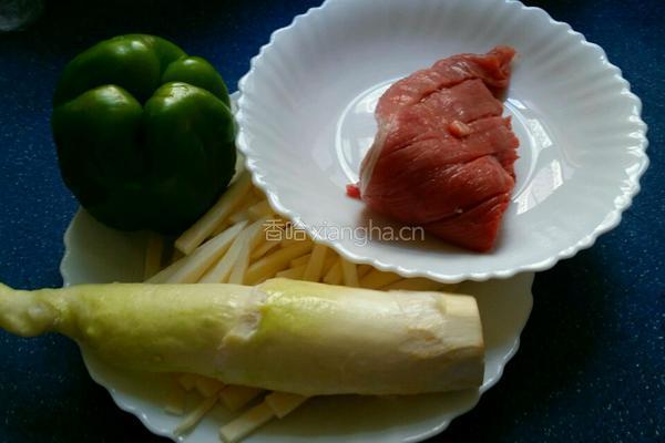 茭筍炒肉絲的做法图解1