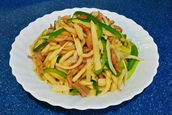 茭筍炒肉絲的做法图解6