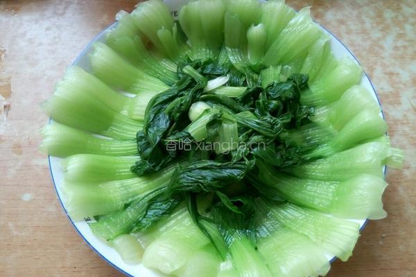 耗油香菇油菜的做法图解5